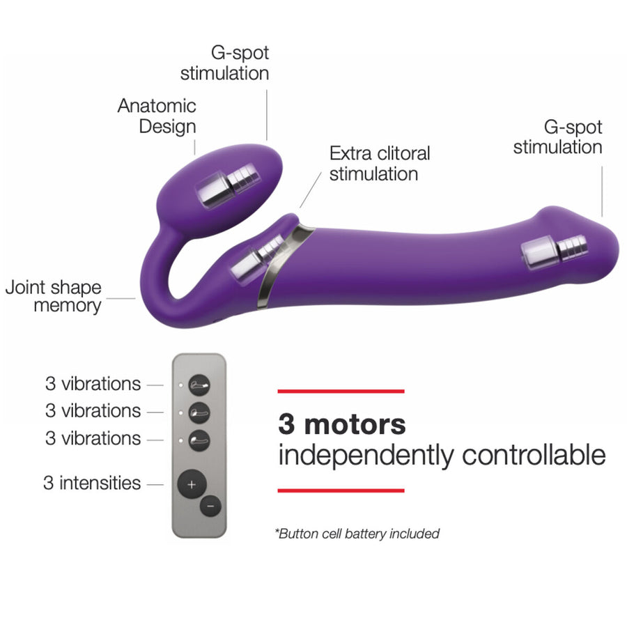 Ultra Harnais 2 & Gode Vibrating Strap-on-me Purple
