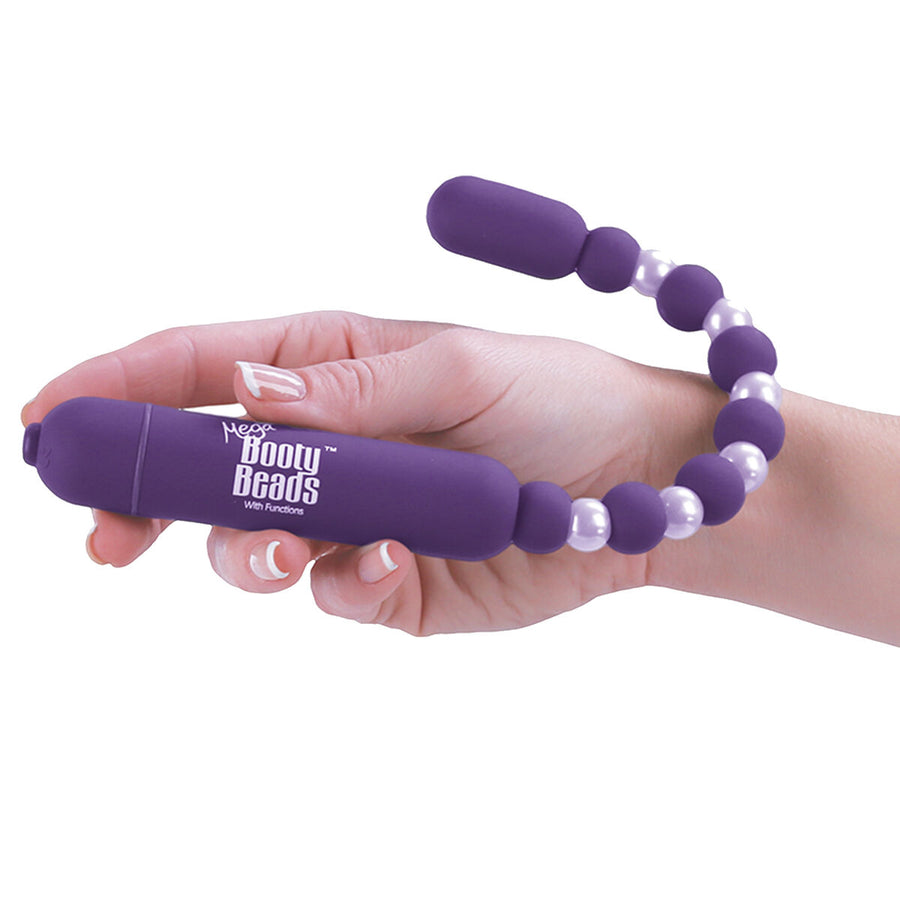 Plug Vibrant Anal PowerBullet Mega Booty Beads with 7 Functions Violet