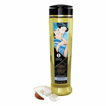 Huile de massage érotique Coconut Thrills Shunga Adorable (240 ml)