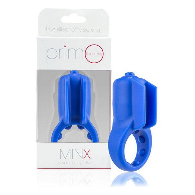 Anneau de Pénis vibrant The Screaming O Primo Minx Premium Bleu