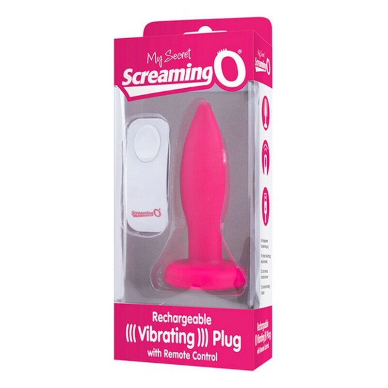 Télécommande Ace Vibrating Butt Plug The Screaming O Silicone Conique Rose