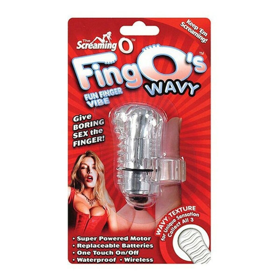 Le FingO Wavy  clair The Screaming O The FingO Finger-Fitting Vibrating Transparent