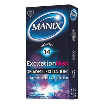 Préservatifs Manix Excitation Max Non 18,5 cm (14 uds)