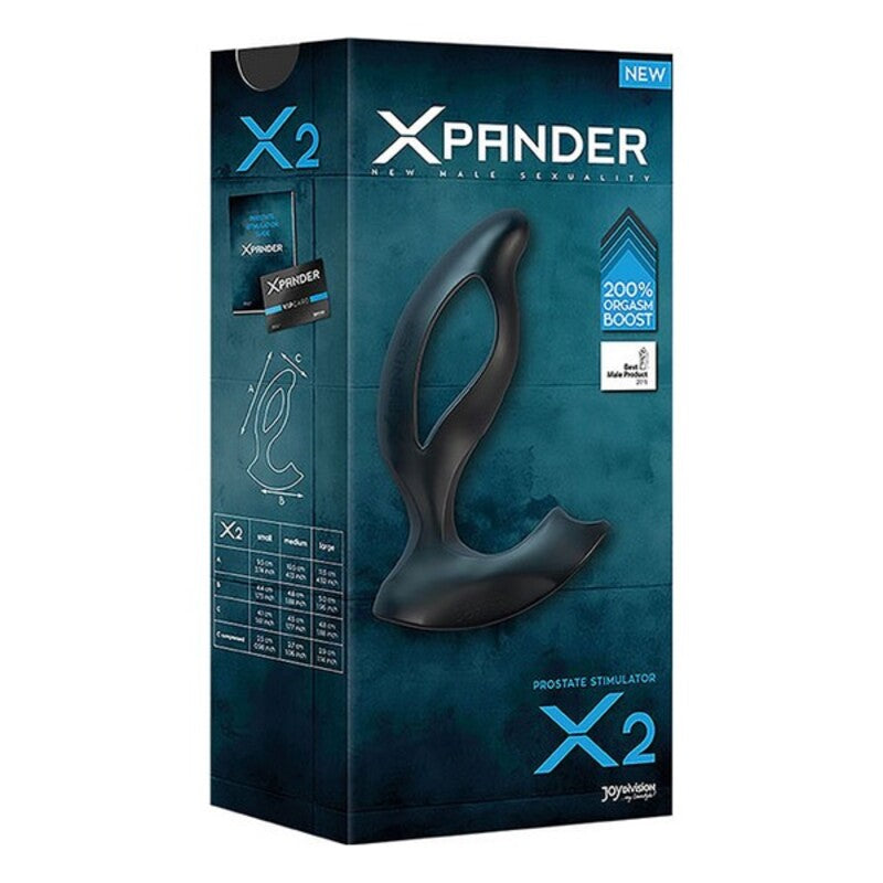 Massage Prostate Silicone Xpander X2 Noir Joydivision 5152800000 (10,5 cm) Noir