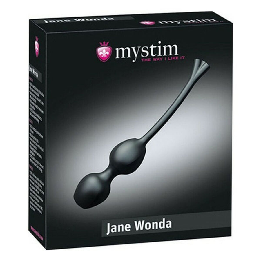 Jane Wonda Boules Kegel noires Mystim Silicone Silicone/ABS (Ø 3,3 cm)