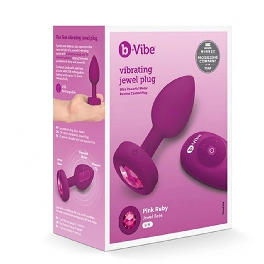 Plug Anal B-Vibe Vibrating Jewel S/M Pink Ruby Taille S/M