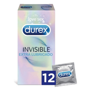 Préservatifs Invisibles Extra Lubrifiés Durex (12 uds)