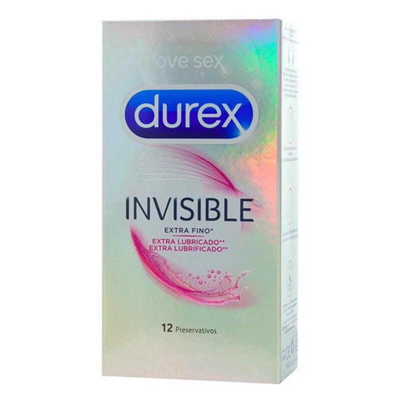 Préservatifs Invisibles Extra Lubrifiés Durex (12 uds)