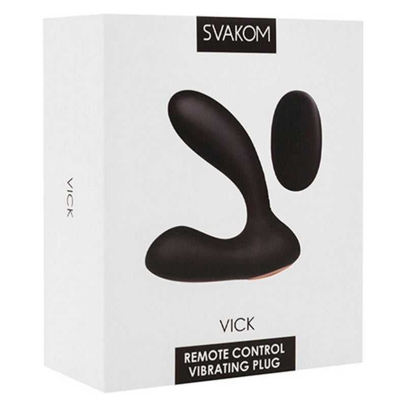 Massage Prostate Silicone Vick Powerful Plug Noir Svakom