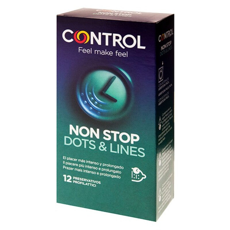 Préservatifs Non Stop Dots & Lines Control (12 uds)